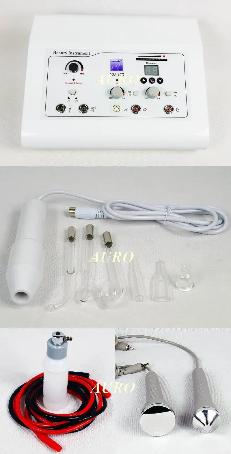 Au333 Portable High Frequency Facial Electrodes With Ultrasonic