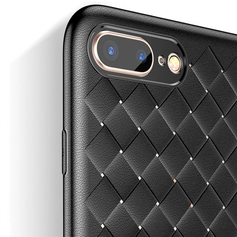 Braided leather-skin Soft TPU Case for iPhone 8 /8Plus Cover