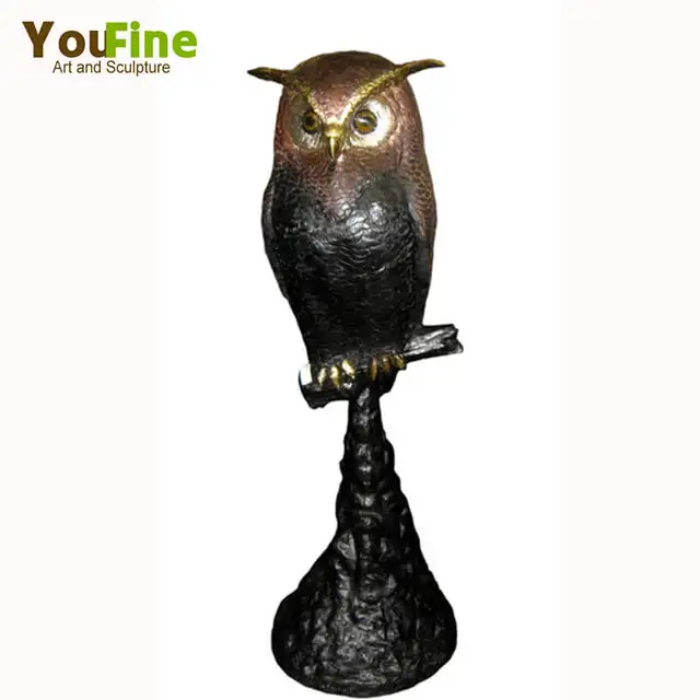 metal owl sculpture image