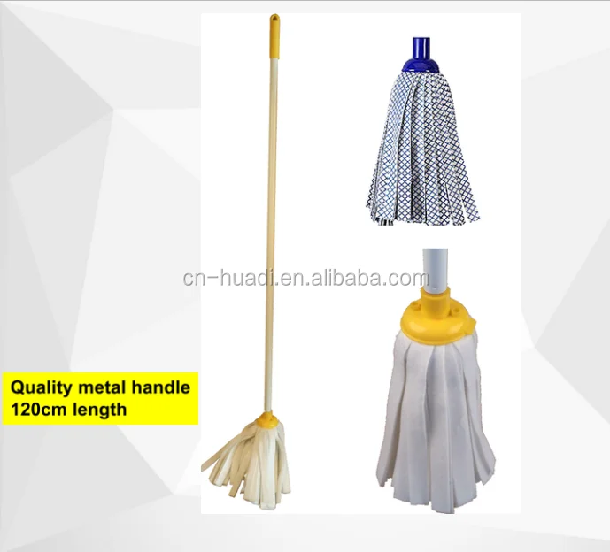 push fitting socket non woven mop wet mop with metal handle 120cm