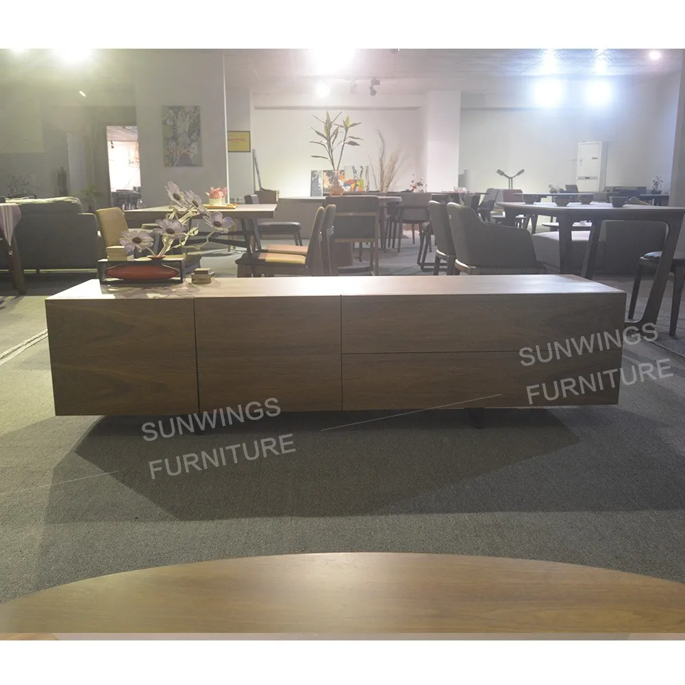 Diseños de muebles de sala tv gabinetes de forma alargada-Muebles para