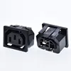 Copper pin socket iec320 iec c13 connector male 3 holes AC power socket with ce fcc BX-130