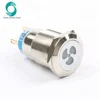 Customization button 19 mm ring lamp flat round latching fans light metal stainless steel push button switch