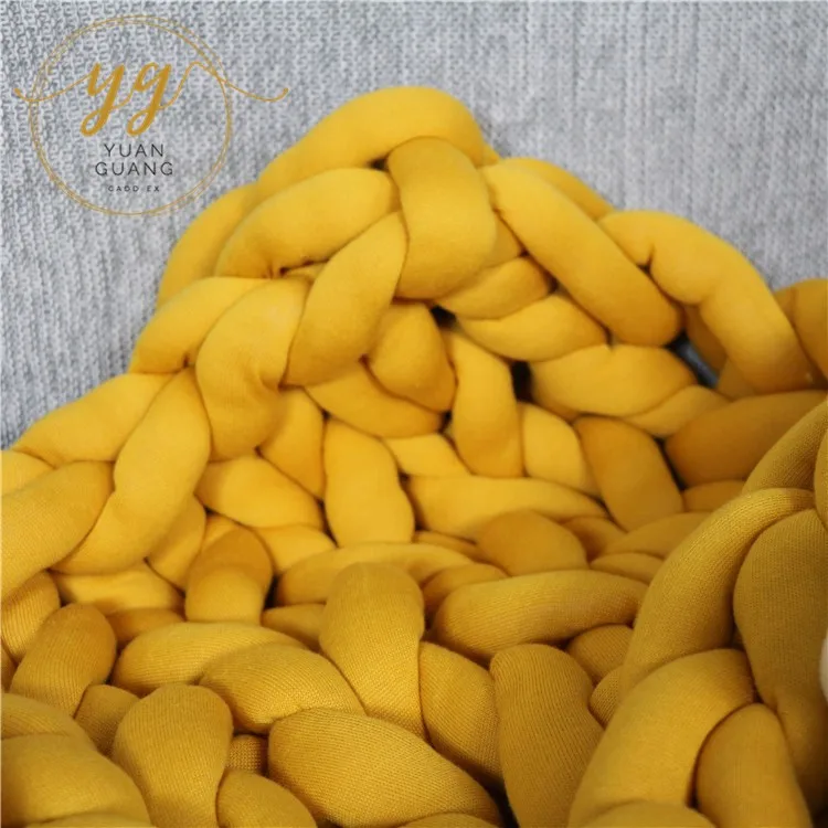 Wholesale Seamless 100 Cotton Tube Blankets Super Chunky Hand Knitting