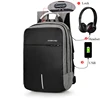 high quality custom mens outdoor nylon waterproof business laptop smart headphone port usb charging anti theft backpack bags