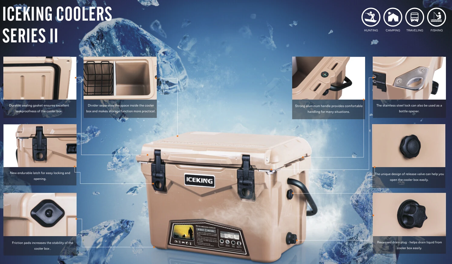 35qt Rotomolded Coolers Wholesale Water Cooler Box Buy Rotomolded