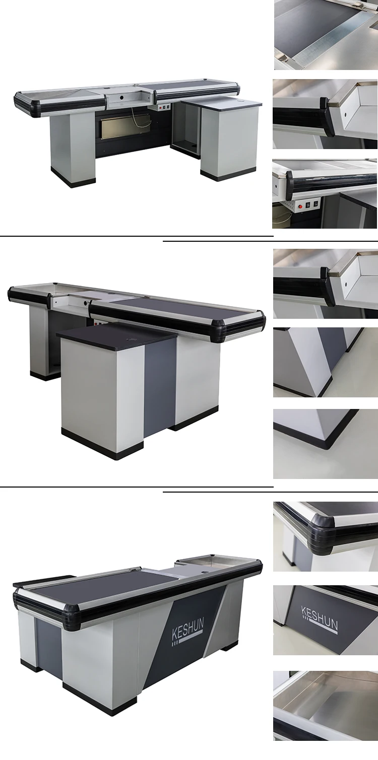 retail store cash desk checkout counter table with drawer