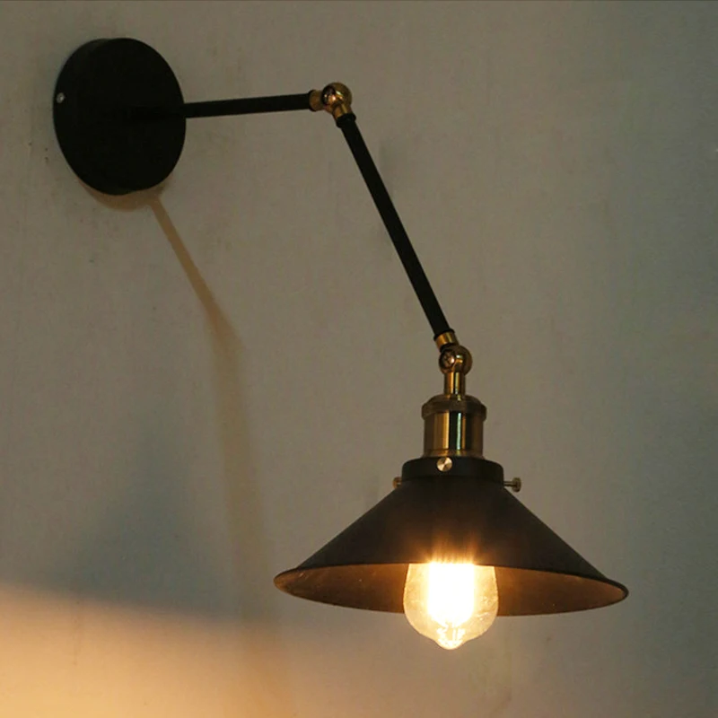 black white color wrought iron wall lights industrial LED wall lamp  SY80069