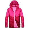100% Nylon UV sun protection plain pullover windbreaker rain jacket