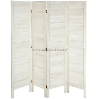 4 Panel Folding Wooden Shutter Room Divider Indoor 4 Panel Folding Wooden Shutter Room Divider