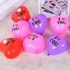 Wholesale Printed I love you Colourful Party Balloons Heart Shape Latex Balloons