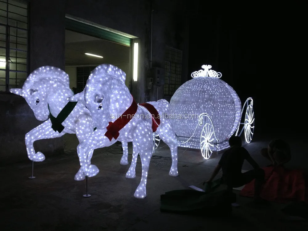 Large Outdoor Lights Horse Led Acrylic Outdoor Christmas Decorations ...