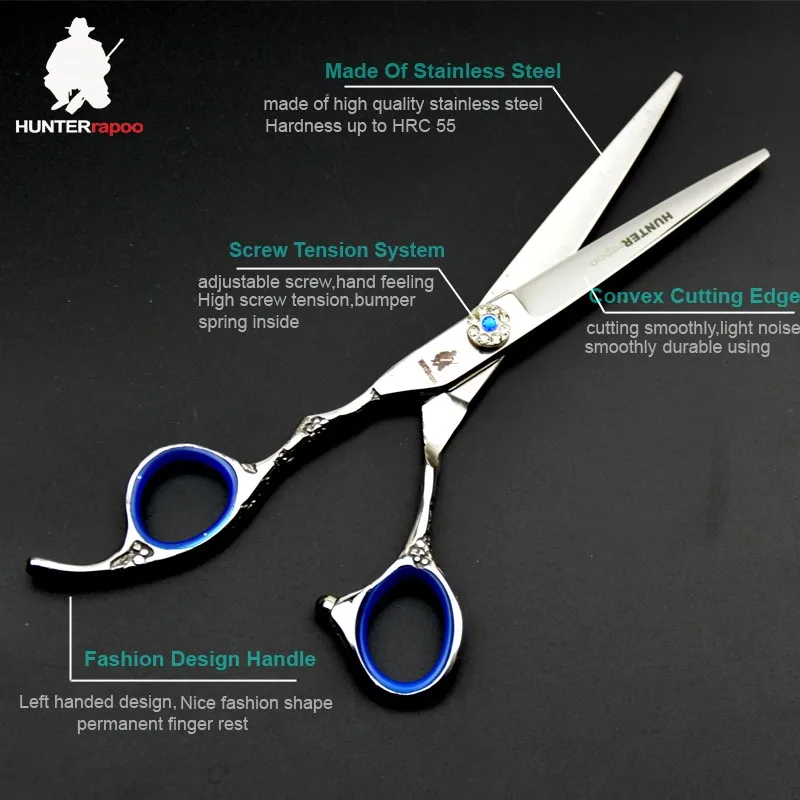 6 Inch Japanese Steel Left Handed Scissors Hair Hairdressing Salon