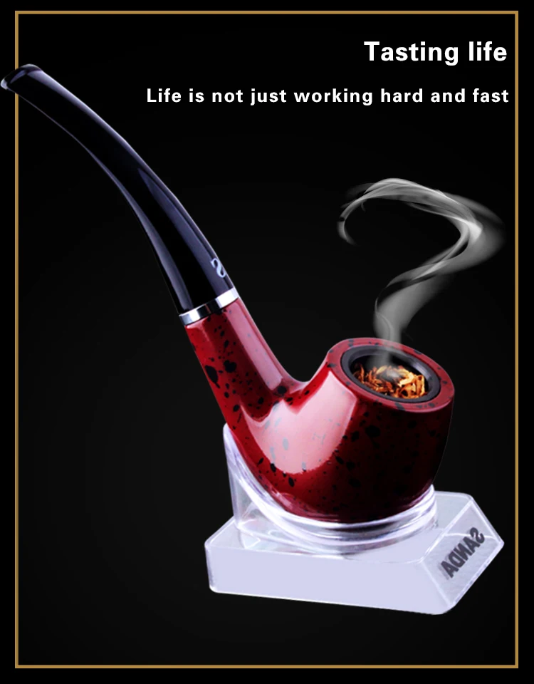 Sd109 Manufacturers Durable Curved Large Pipe Wood Smoking Pipe With