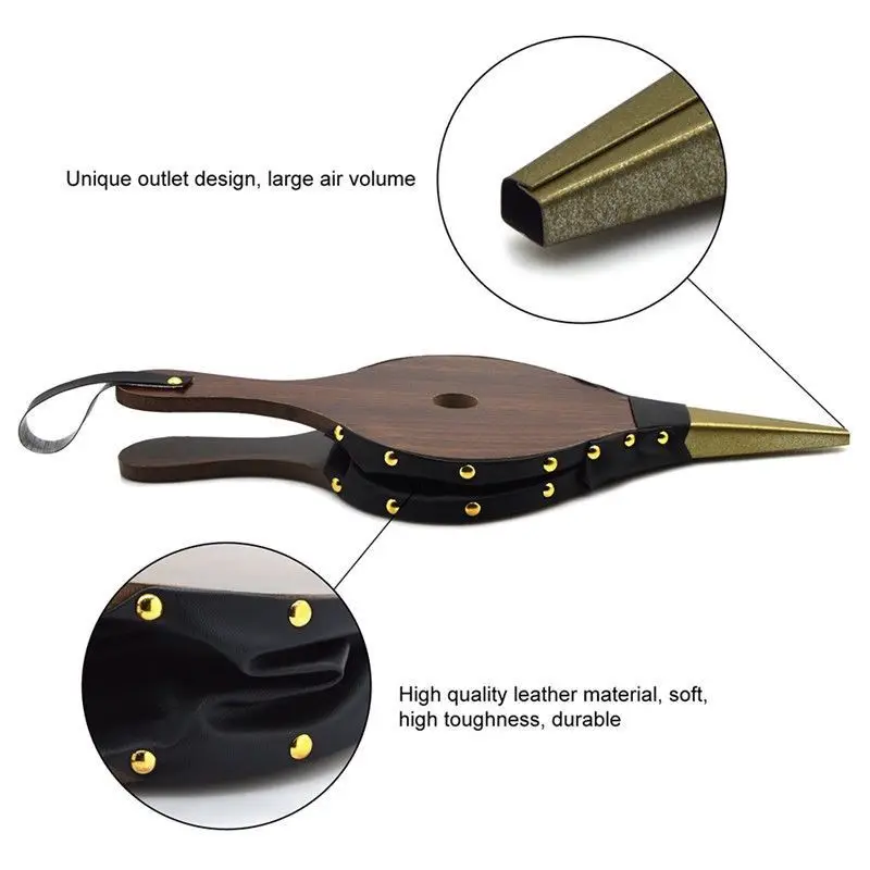 Wooden Fan Outdoor Dust Removal Solid Wood Bellows Wood Bbq Grill Fan Barbecue Tools Manual Fan Bbq Blower 