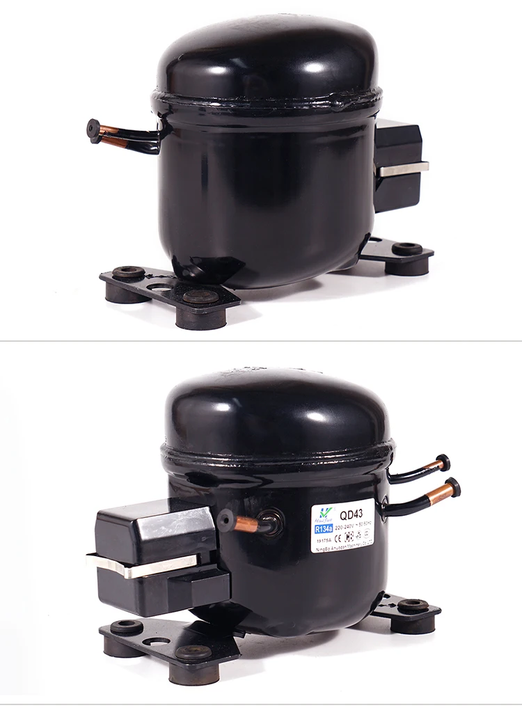 R134a 1/7HP QD43 Refrigerator Compressor for Home Use and Hotels ...