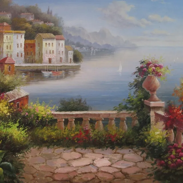 popular handmade canvas art easy oil painting pictures for home