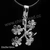 Online shop china Zinc alloy pendantS setting in platinum plated pendant bail