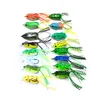 Wholesale High Quality Black Fish Fishing Lure 16PCS Soft Frog Lure Set Crankbait Isca bait