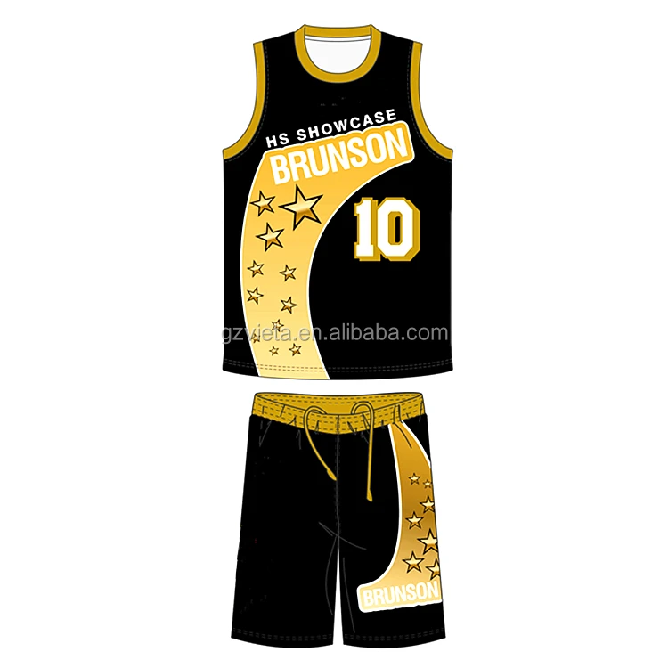 black and yellow basketball jersey