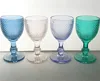 China Wholesale Cheap Drinkware Manufacturing Colorful Stem Wine Glass for Wedding