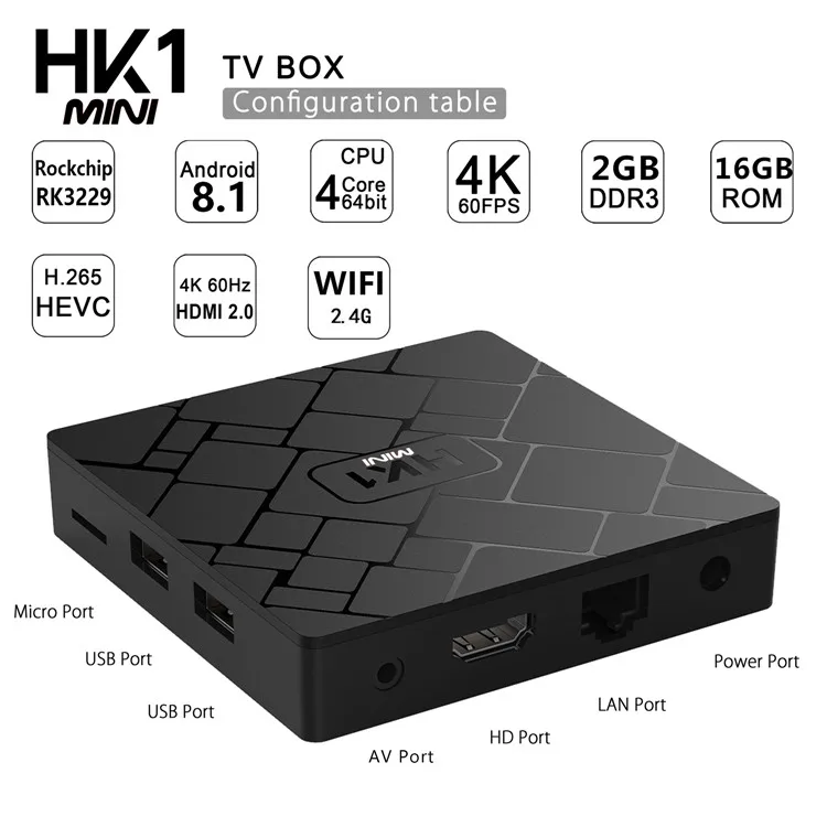 Cheapest Internet Tv Box Rockchip Rk3229 Box Tv 2gb 16gb 4k Hd 2.0 Tv
