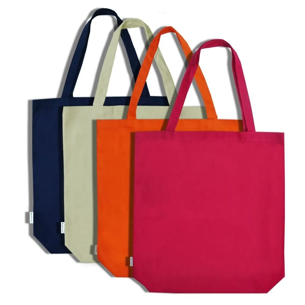 Augbunny 100 Cotton Canvas Ping Tote Bag Grocery 4 Pack Cotton Canvas Ping Tote Bag Grocery