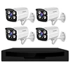 LOOSAFE POE Security Camera System 4CH NVR 1080P CCTV Kit with 4 Bullet Cameras Easy Remote Control