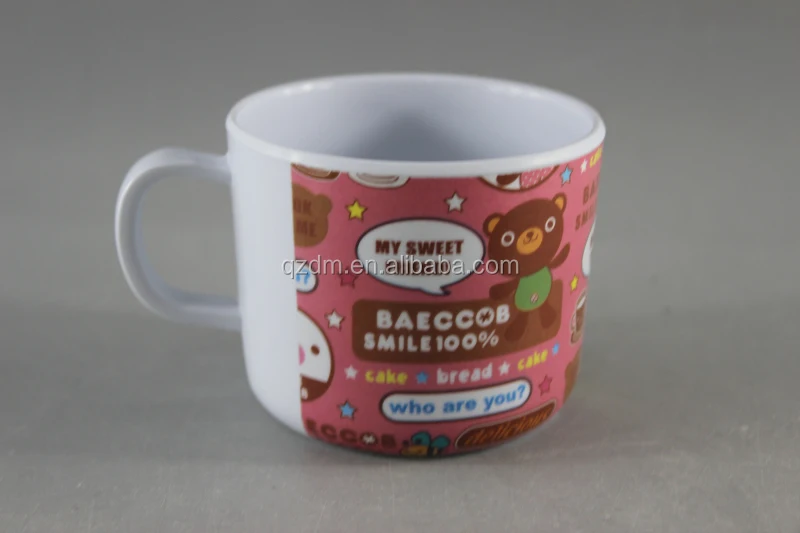 220-250ML Melamine children cup kids mug with handle