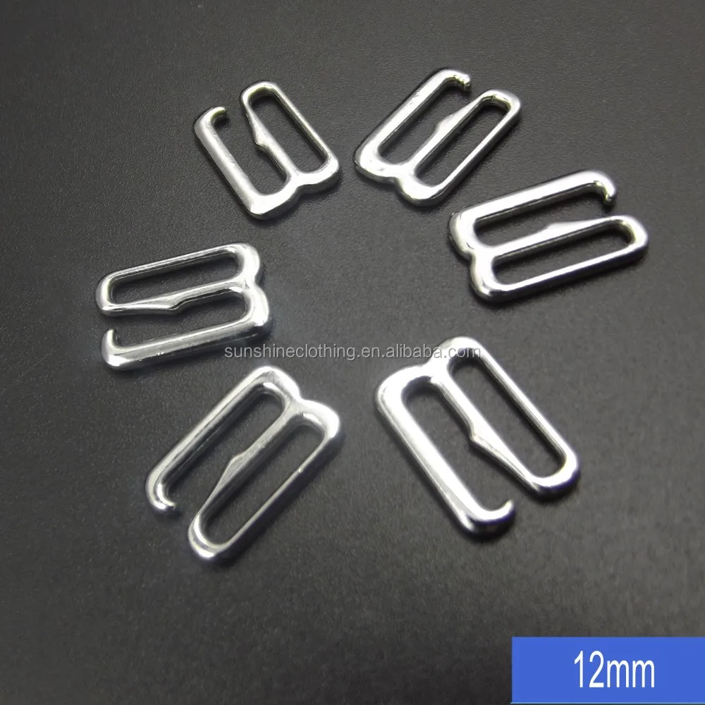 12mm Swimwear Alloy Silver Metal Hook Bra Strap Adjuster Hook Buy Bra