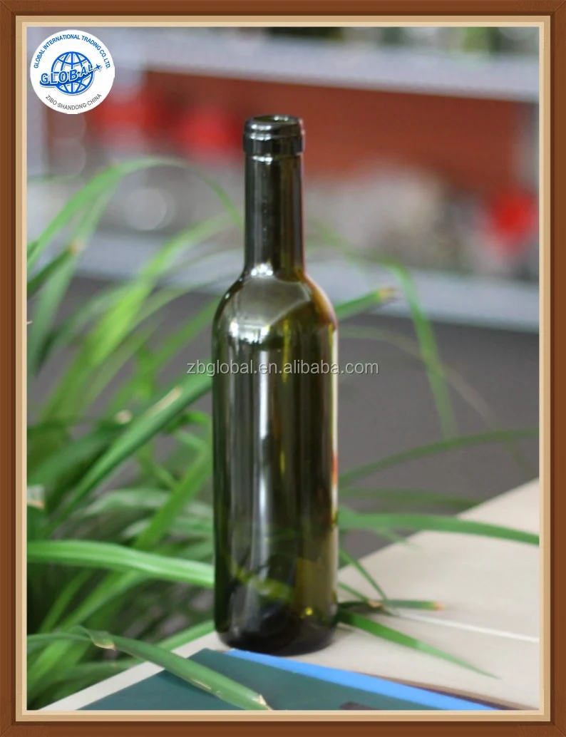 200ml 375ml 500ml Flat Glass Wine Bottle Flask Glass Whisky Bottle