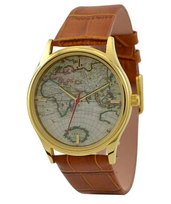 watch with map face 100 Brand New Man Woman Watch Map 40mm Accent Watches Top Quality