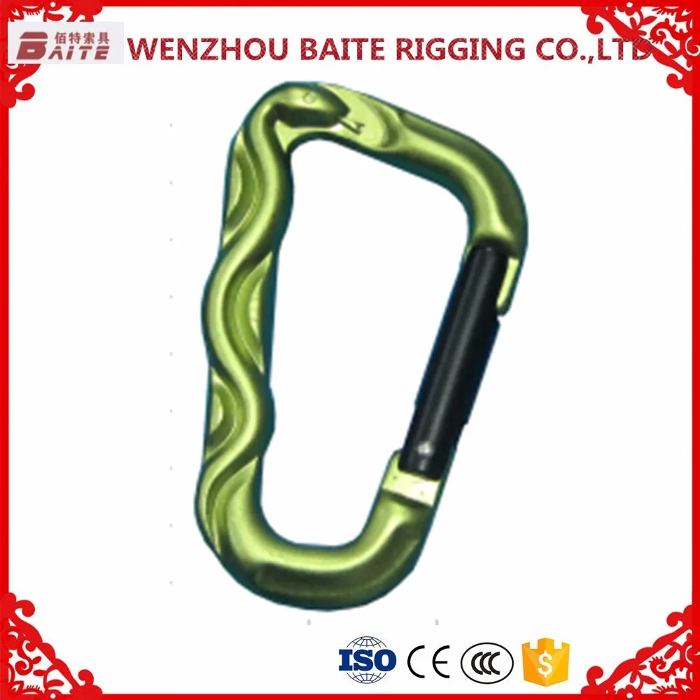 Snake Embossed Handbag Aluminum Snap Hook ,No Tensile Strength Carabiner Bit Aluminum Snap Hook, Hook in Multiple Colors