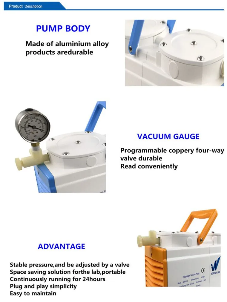 Lab 24h Continuous Operation Diaphragm Vacuum Pump Buy Diaphragm