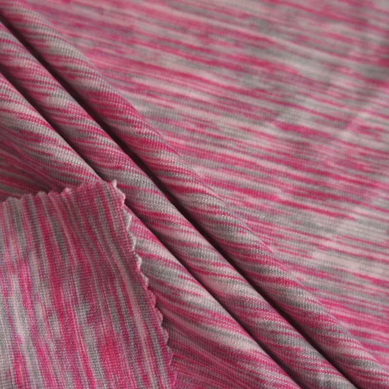 blends dry fit single jersey melange pink sportswear fabric