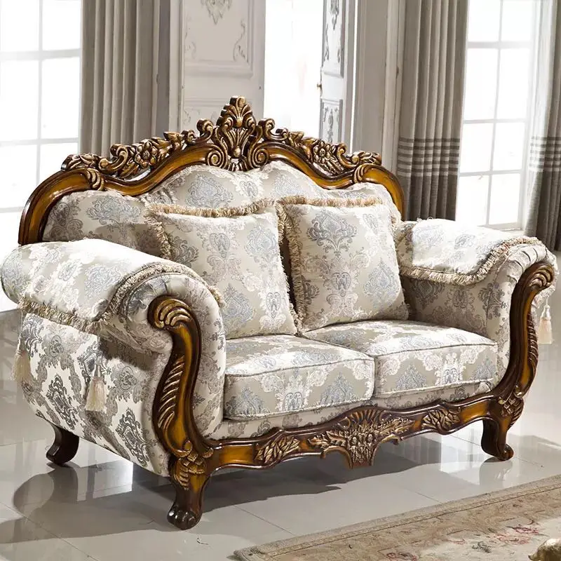 Bella Veneto Classic Luxury Floral Print Sofa Loveseat Set In
