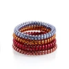 Ready to ship 5.0cm high quality skinnies metallic spiral telephone wire hair ties assortment packaging in stock.