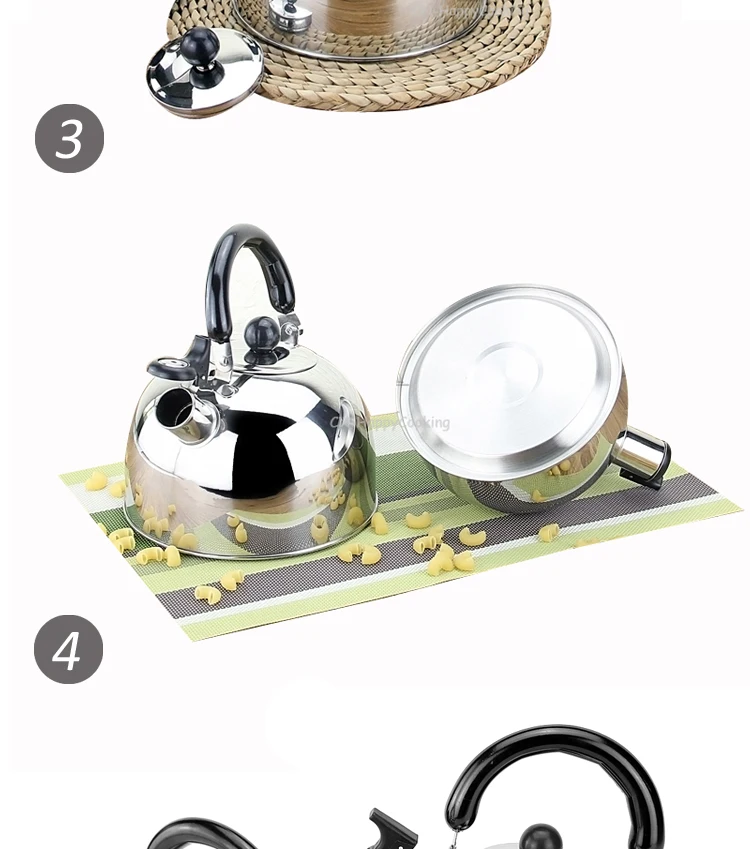 3.2QT(3-Liter) Stainless steel whistling stove top tea pot 