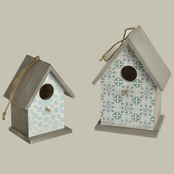 Beau Jardin Décor Oiseau Cage Peinture Décorative En Bois Naturelles Cages à Oiseaux Jardin Oiseaux Nichoirsmaison Doiseau Buy Oiseau De