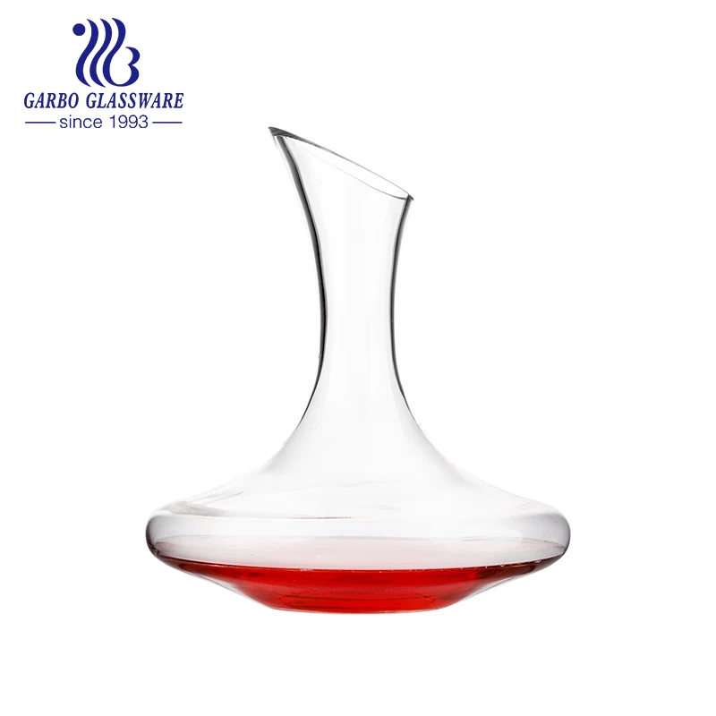 Wholesale Cheap 1.5 Liter Glass Decanter Custom Hand Blown Large Volume Wine Glass Decanter For