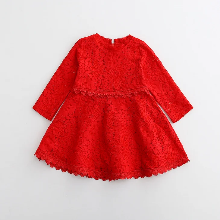 
2020 high quality baby princess dress wholesale red long sleeve dress baby girl dresses with price 