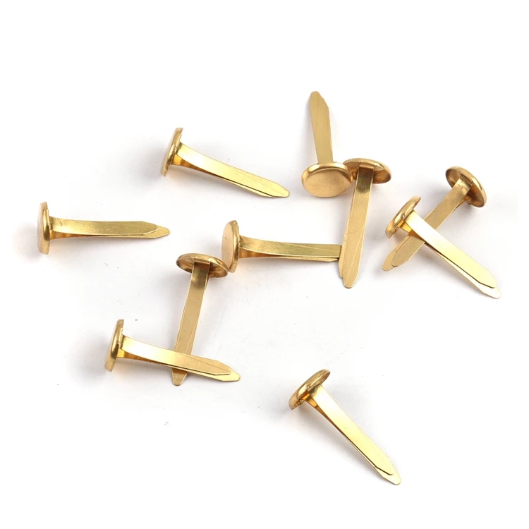 Easy To Use Paper Fasteners Brad Clip 8*19mm Silver Gold Metal Paper ...