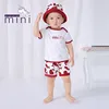 2015 newest design baby clothing set high quality soft cotton T shirt + short pant set baby kids summer clothing set