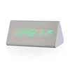 Triangular Wooden LED Alarm Clock / Digital Thermometer Clock / Mini Wooden Digital Alarm Clock with LED