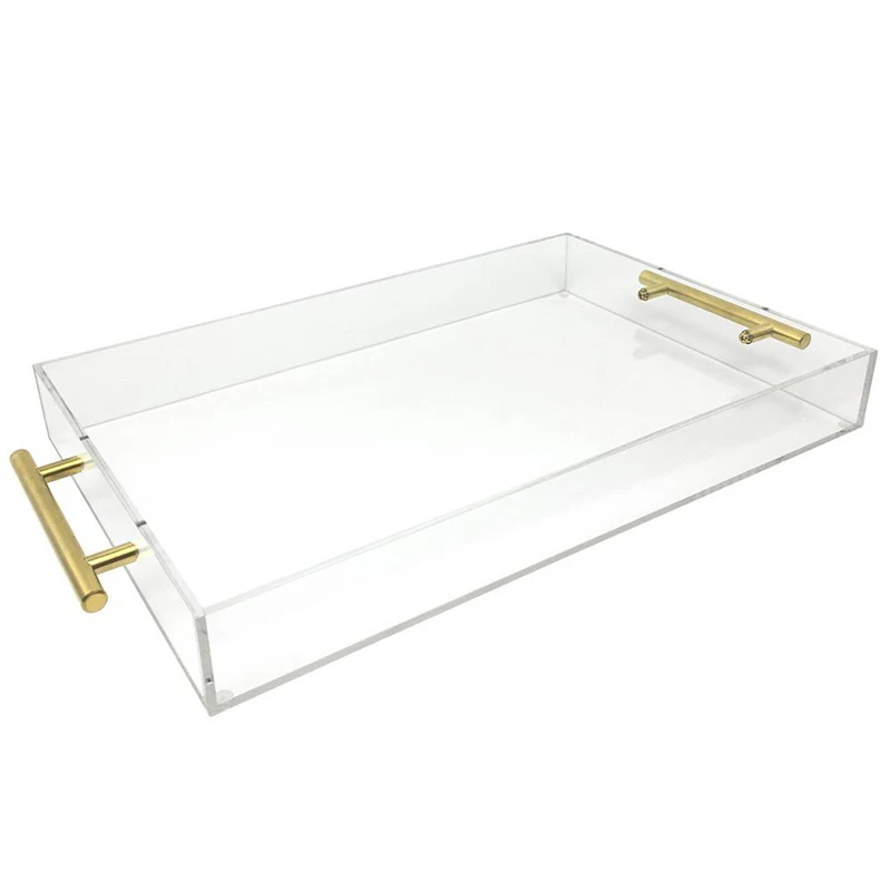 Clear Acrylic Serving Tray With Handles Buy Acrylic Serving Tray With