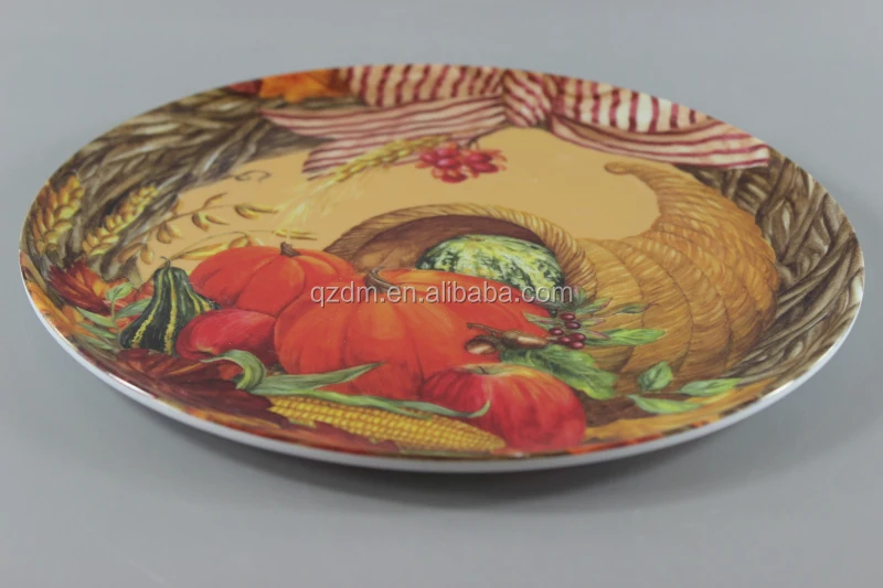 Pumpkin printing Melamine Dinner Plate Harvest festival