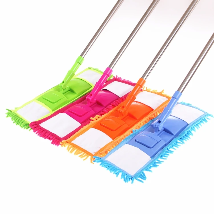 Microfiber Chenille Folding Flat Mop,Adjustable Ceiling Cleaning Flat