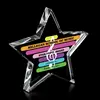 Colorful Print Crystal Star Award Block For Holiday Souvenir