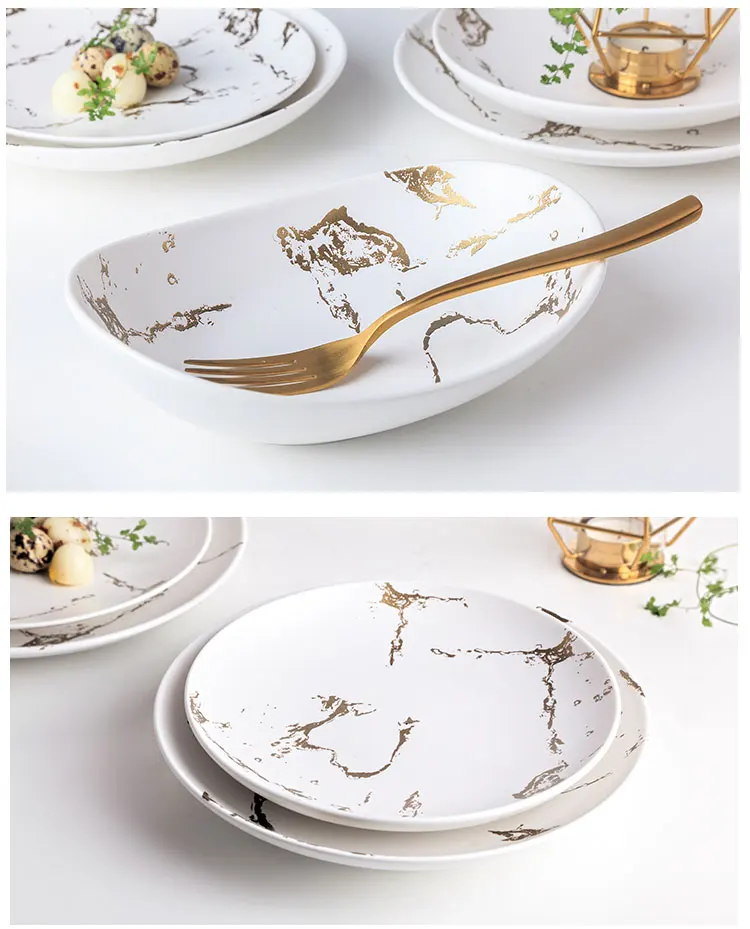 Luxury Restaurant Korean Geschirr Gold Dinnerware Set Buy Gold