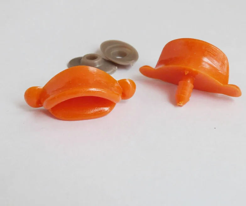 10pcs 42x18mm orange color animal duck mounth plastic toy nose soft washer